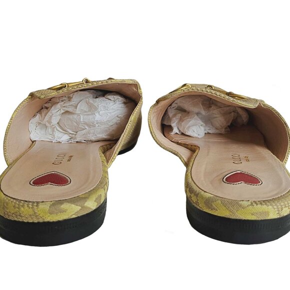 GUCCI YELLOW JUMBO GG PRINCETON SLIPPERS (38.5) - Picture 4 of 13